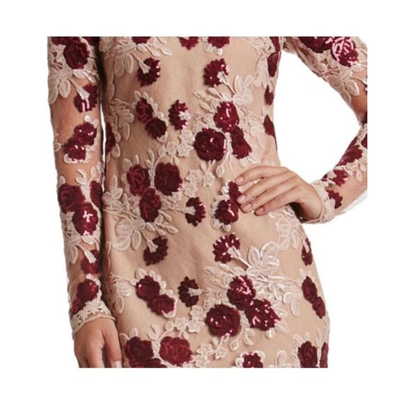 Dress The Population Stephanie Sequin Cocktail Embroidered Mini Dress Size S - Picture 2 of 12